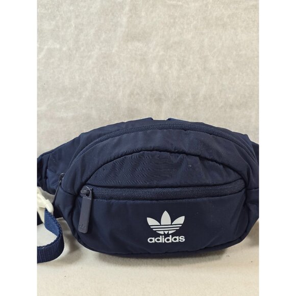 Adidas Navy‎ Blue Waist Bag With Adjustable Strap & Zippered Pockets - Picture 3 of 12